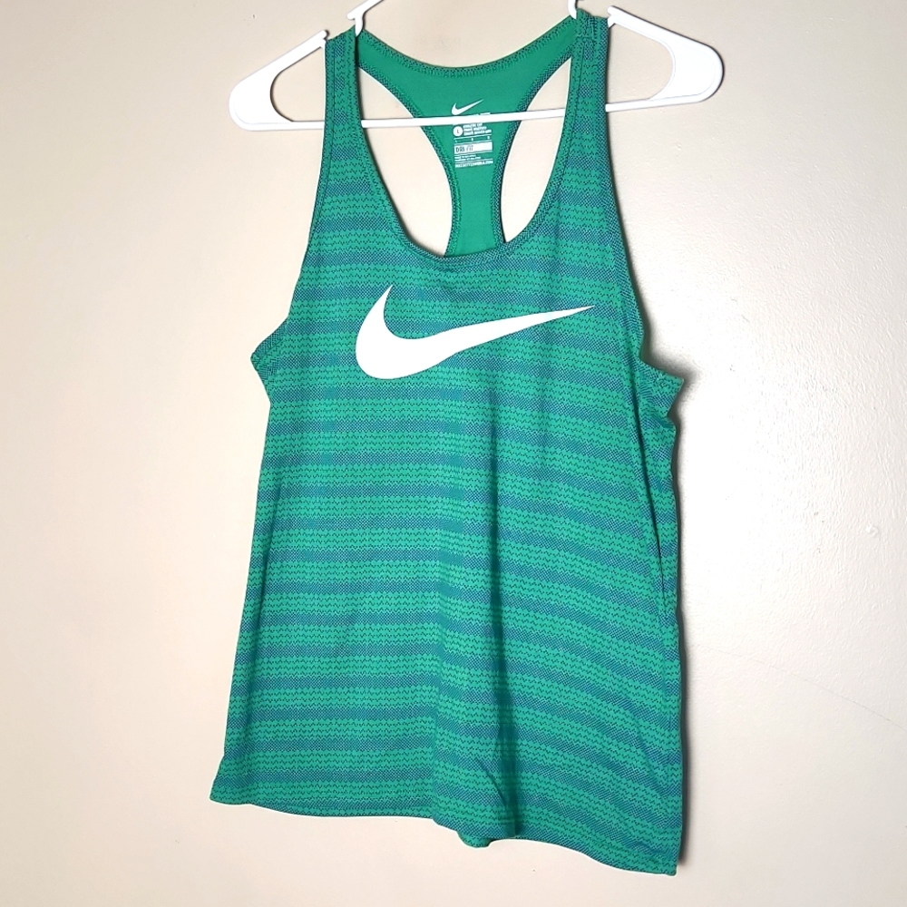 Nike Green and Blue Racerback Athletic Tank